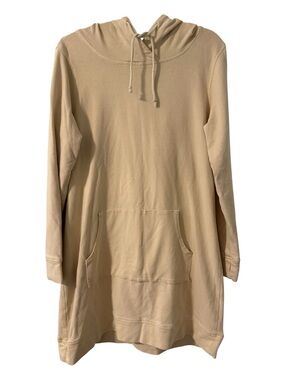 CMC Beige Hooded Sweatshirt Dress Small 20.5” Pit to Pit Made in USA